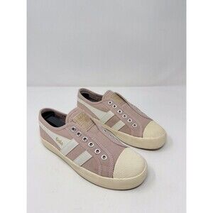 Gola Coaster Slip Women Shoes Pink Canvas Plimsoll Athletic Low Top Sneaker US 5